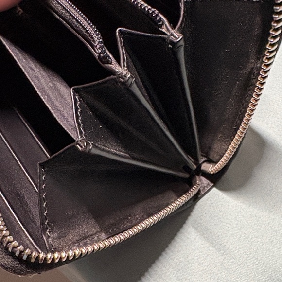 Gucci GG Supreme Web Zip Around Wallet Black Grey Blue Red Stripe GUC - Picture 11 of 12